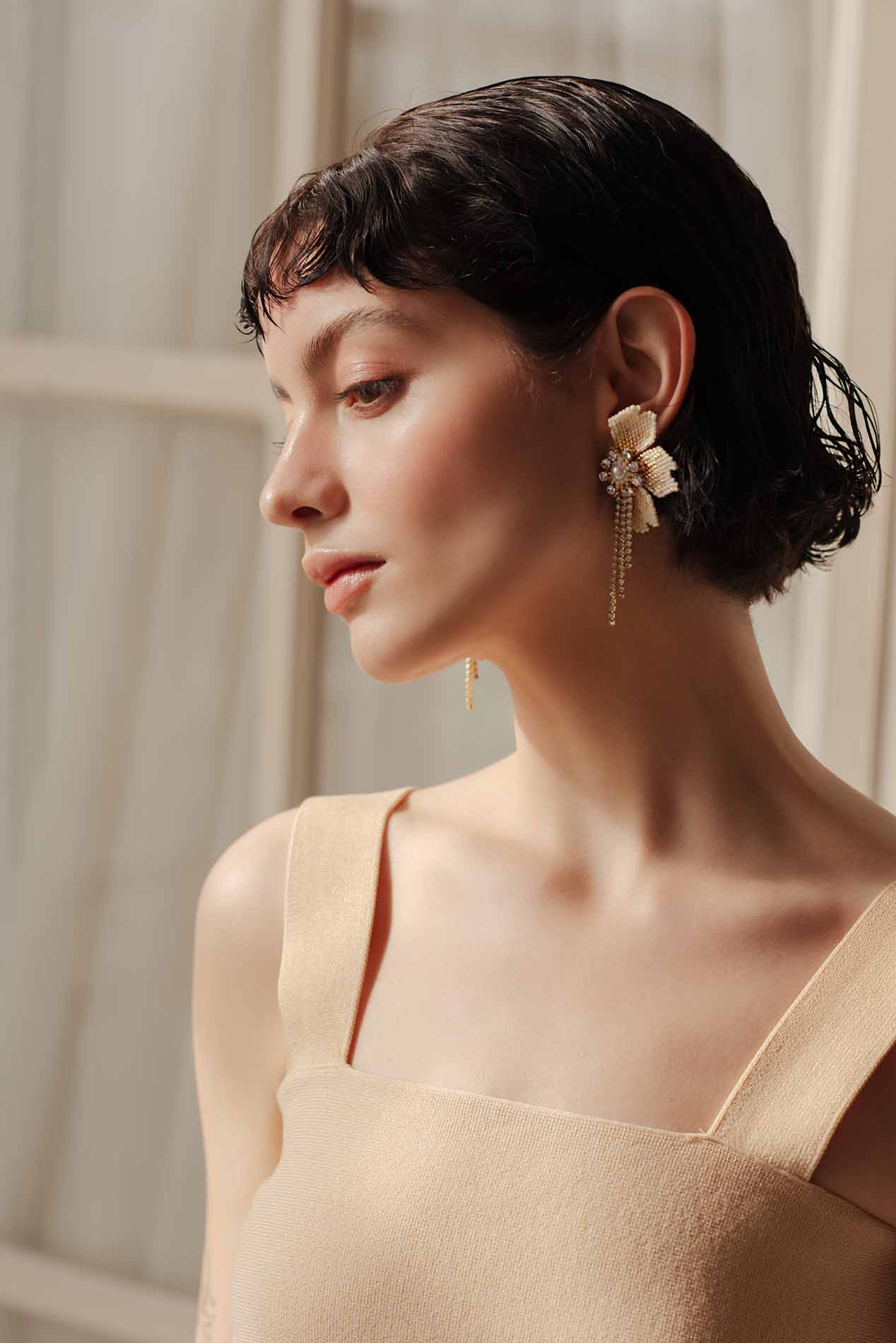 Aretes Flower Cascade